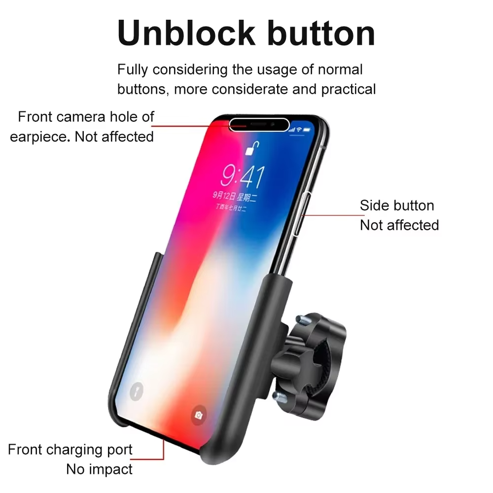 Metallic Motorcycle Phone Holder