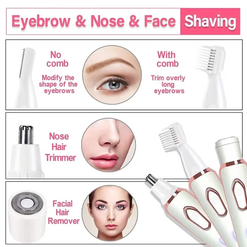 4-in-1 Electric Shaver & Trimmer for Women
