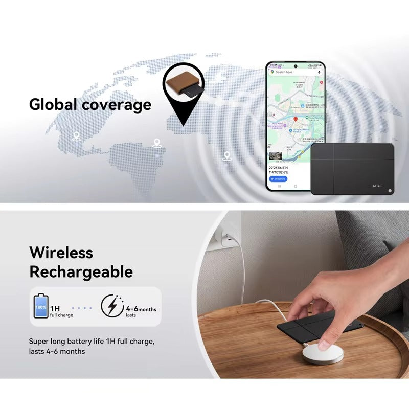 MiLi Anti-Lost Smart Card Tracker – Works with Apple Find My & Android Find Hub