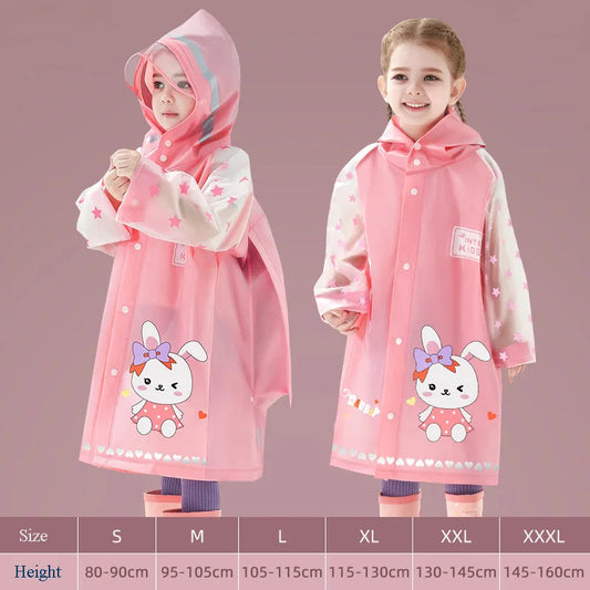 Kids Mermaid Raincoat with Hood