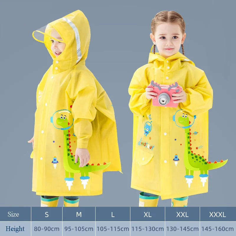 Kids Mermaid Raincoat with Hood